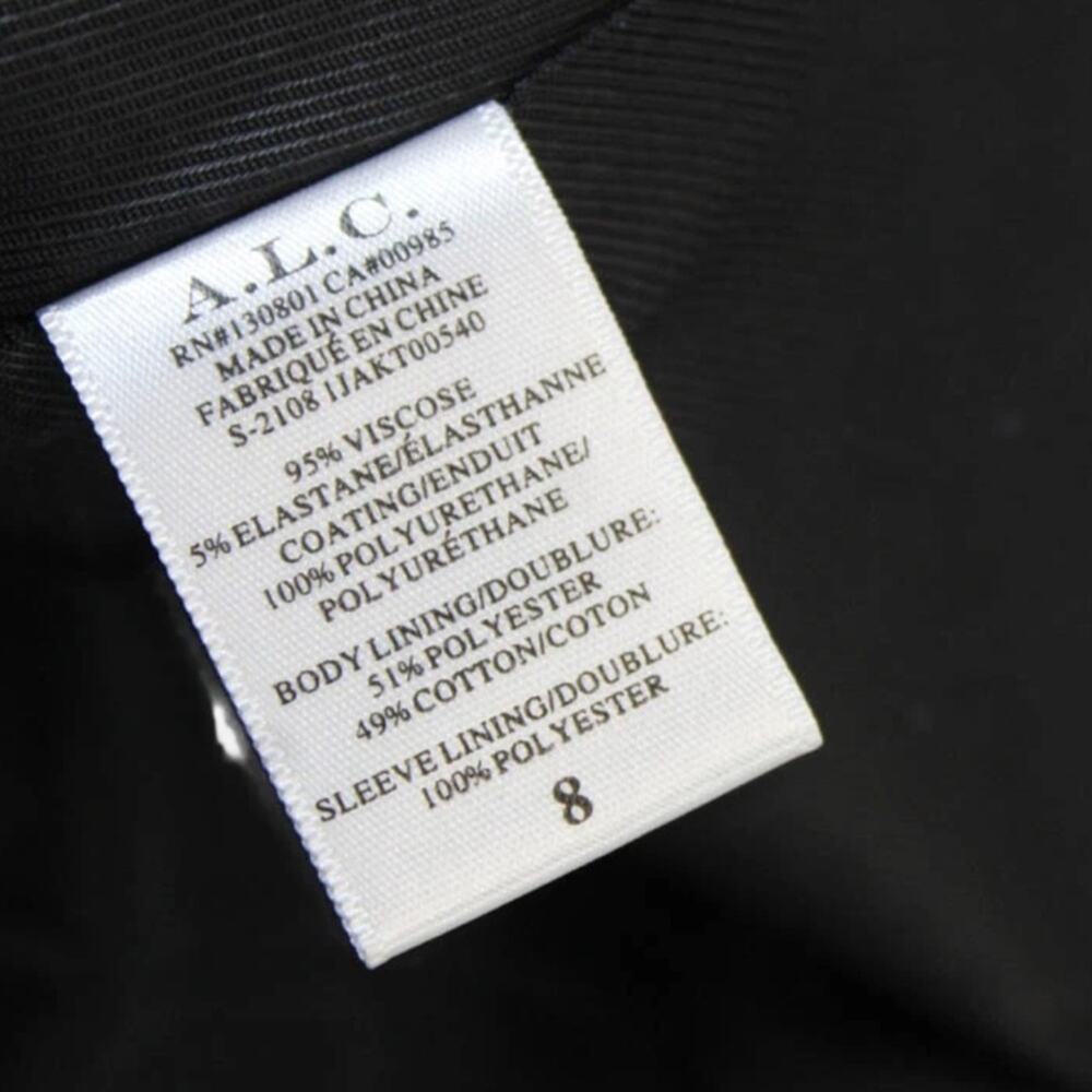 A.L.C. alc amelia vegan leather jacket blazer button closure faux vegan leather - Picture 7 of 9